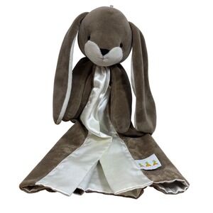 Bunnies By The Bay Bunny Nibble Buddy Blanket‎ Brown Lovey Security Plush 104456